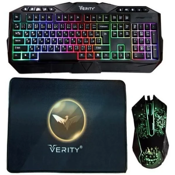 کیبورد و ماوس مخصوص بازی وریتی مدل V-KB6110GCW به همراه ماوس پد - Image 3